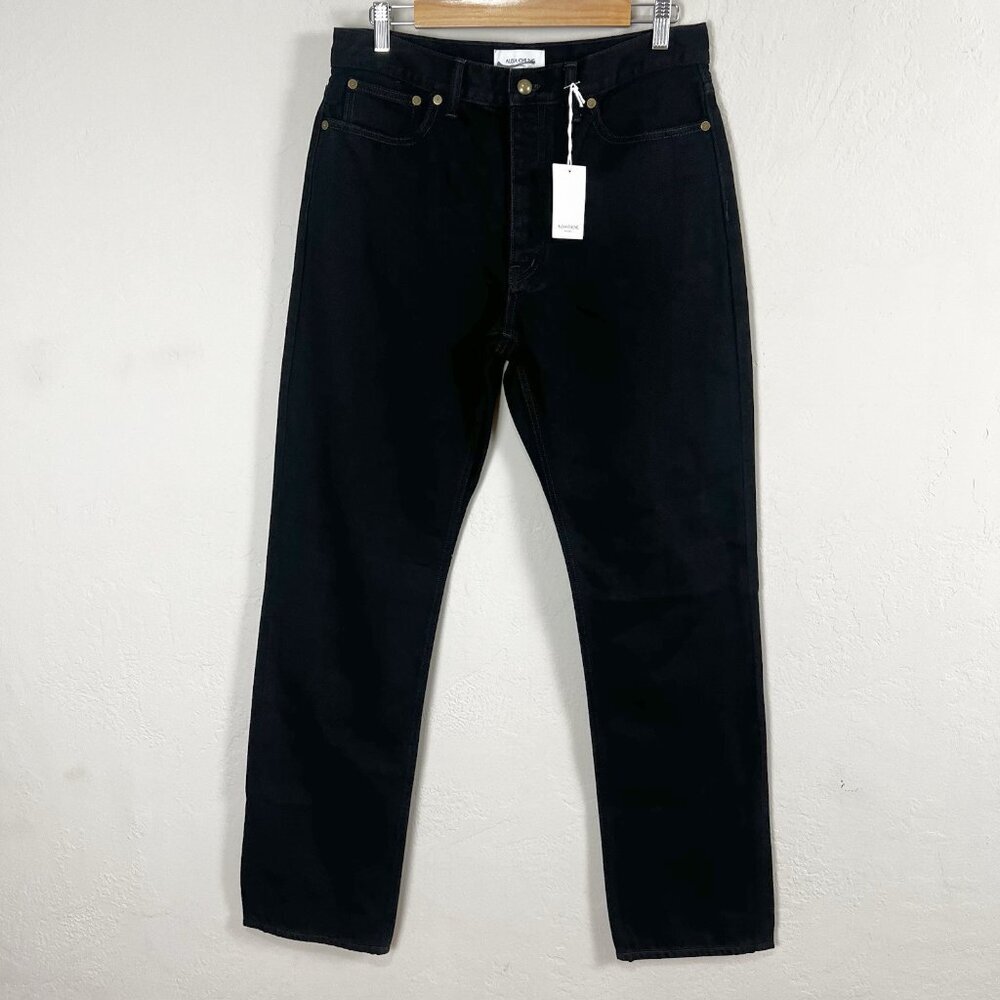 Alexa Chung for Madewell High-Rise Straight Jean Outridge Wash Black Size 28 NEW